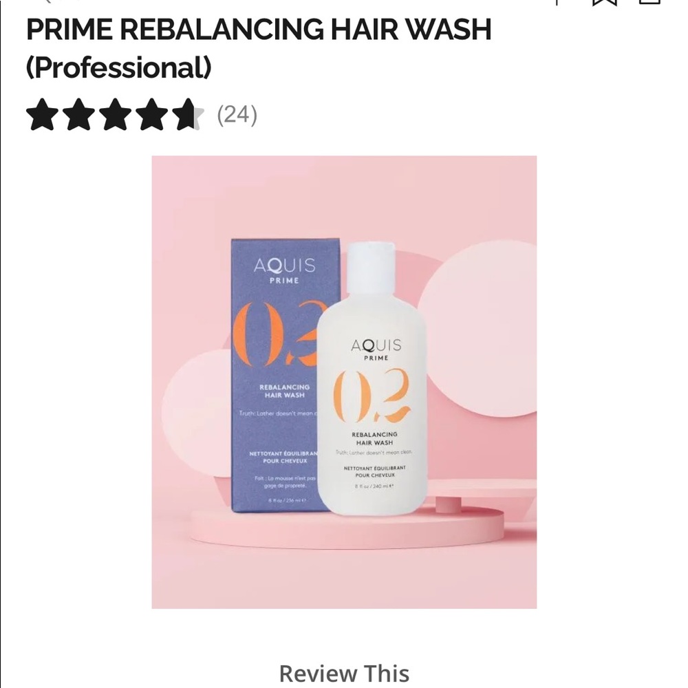 Aquis rebalancing hair wash